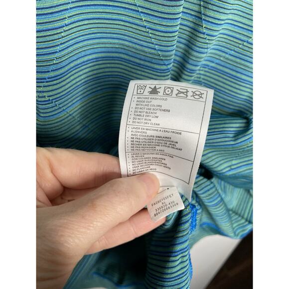 NIKE GOLF Dri Fit Mens Shirt Size XL Green Striped Logo Polo Size XL - Picture 7 of 8